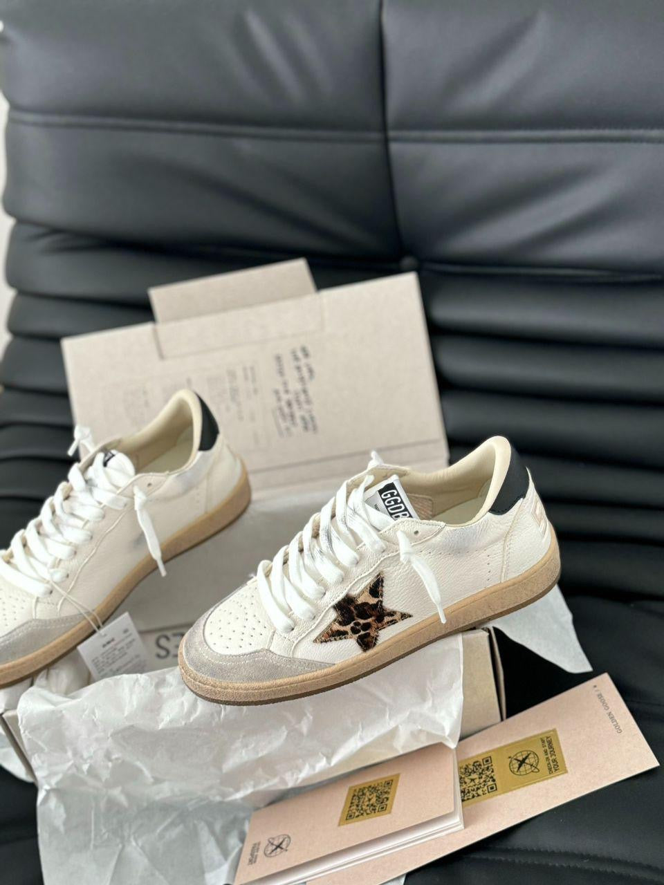 Golden Goose Ball star White/Leopard star