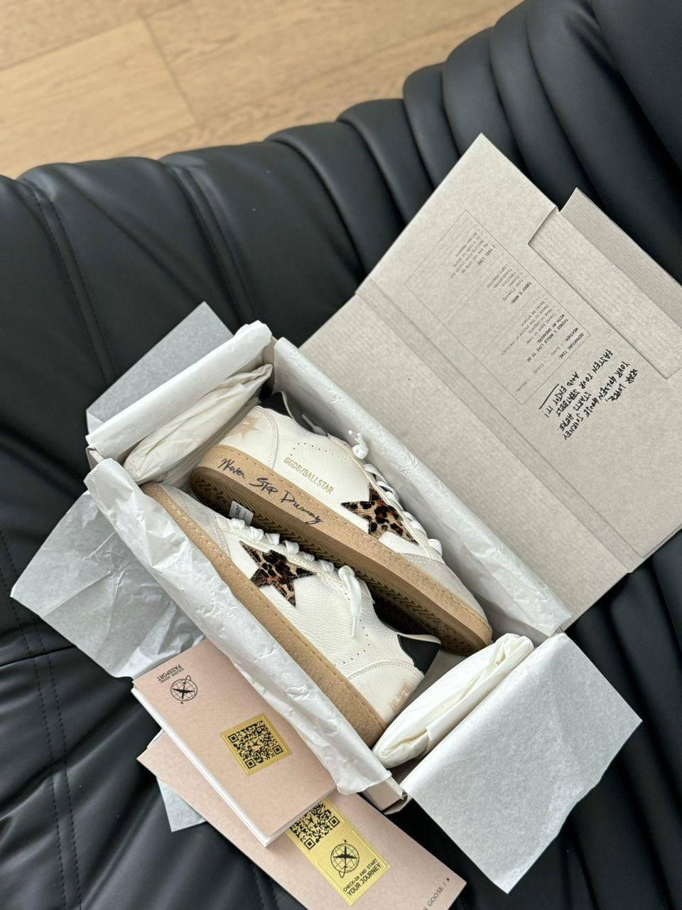 Golden Goose Ball star White/Leopard star