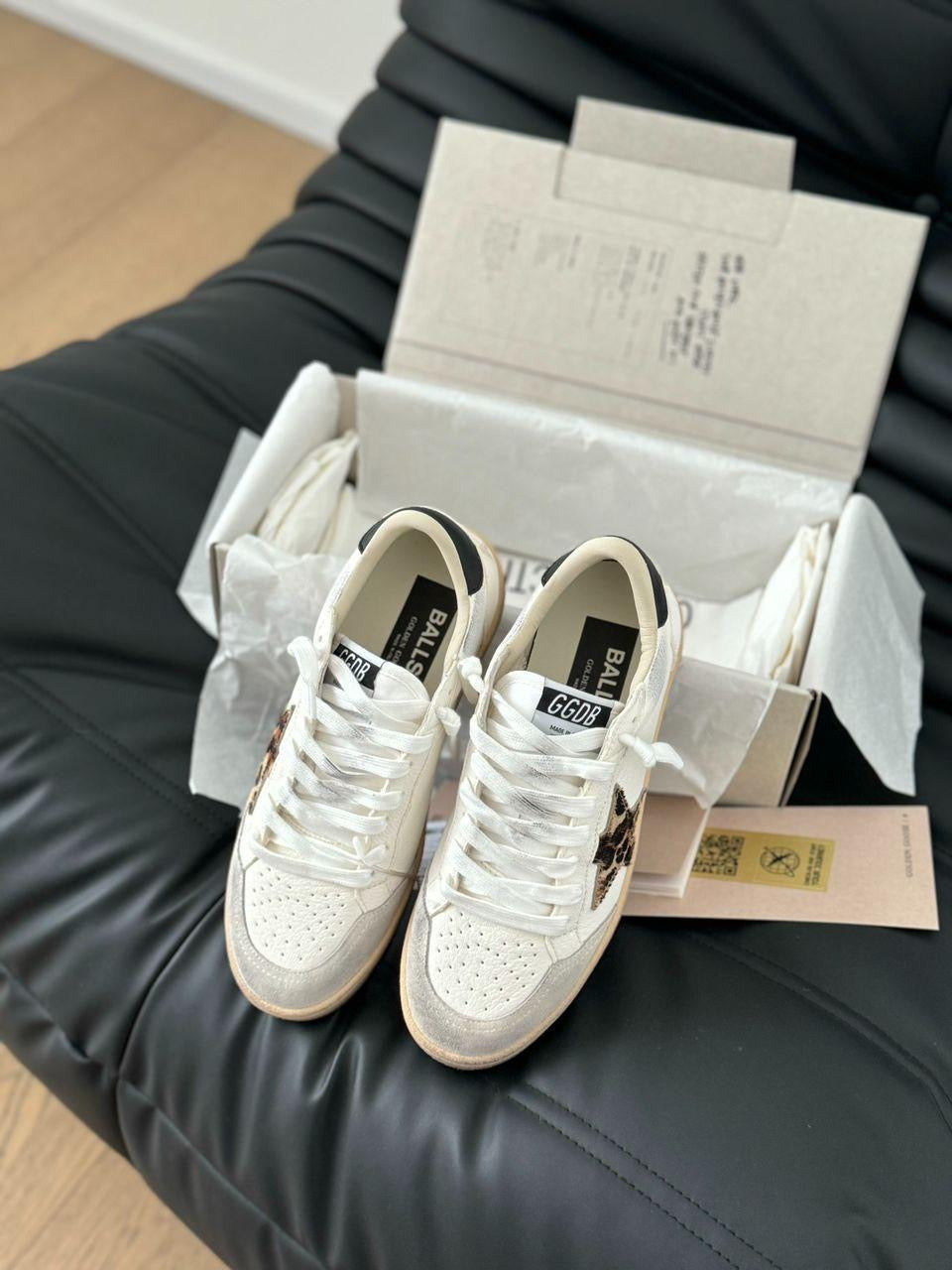 Golden Goose Ball star White/Leopard star